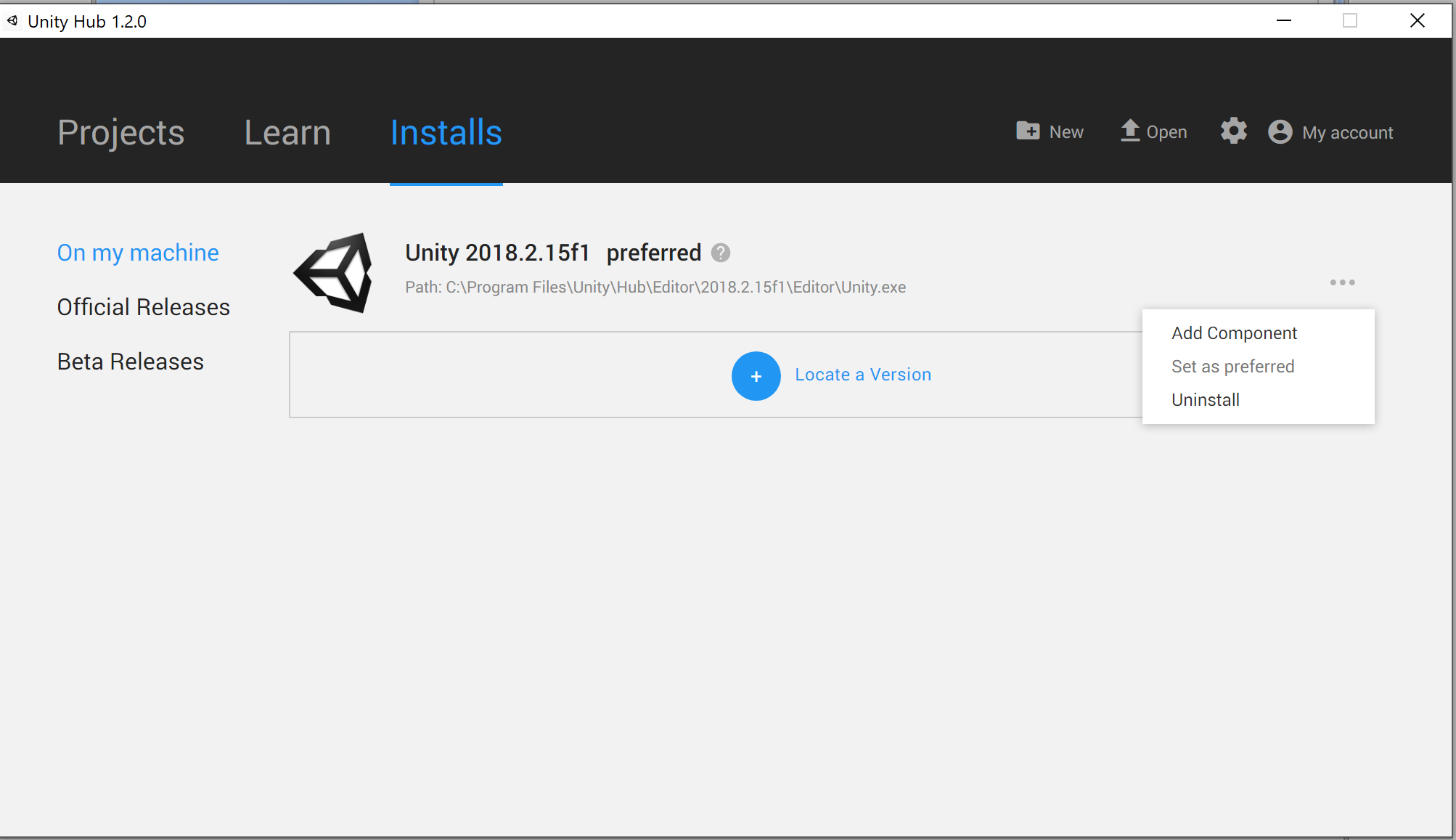 Komponenten hinzufügen