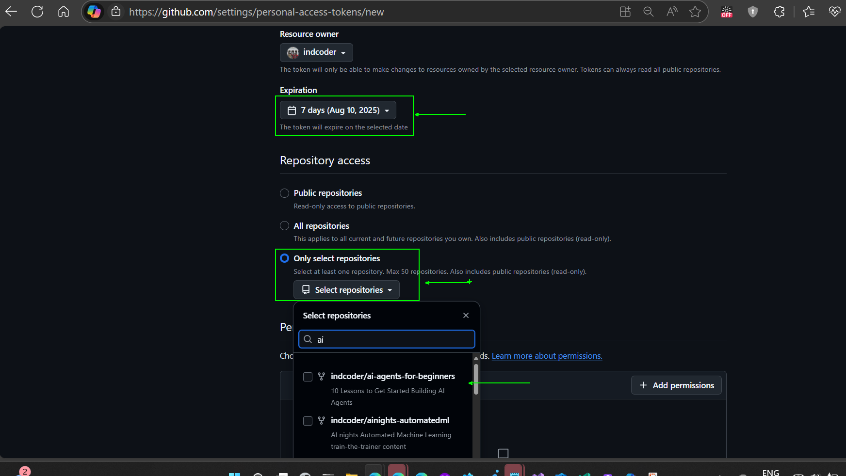 Limit scope to fork repository
